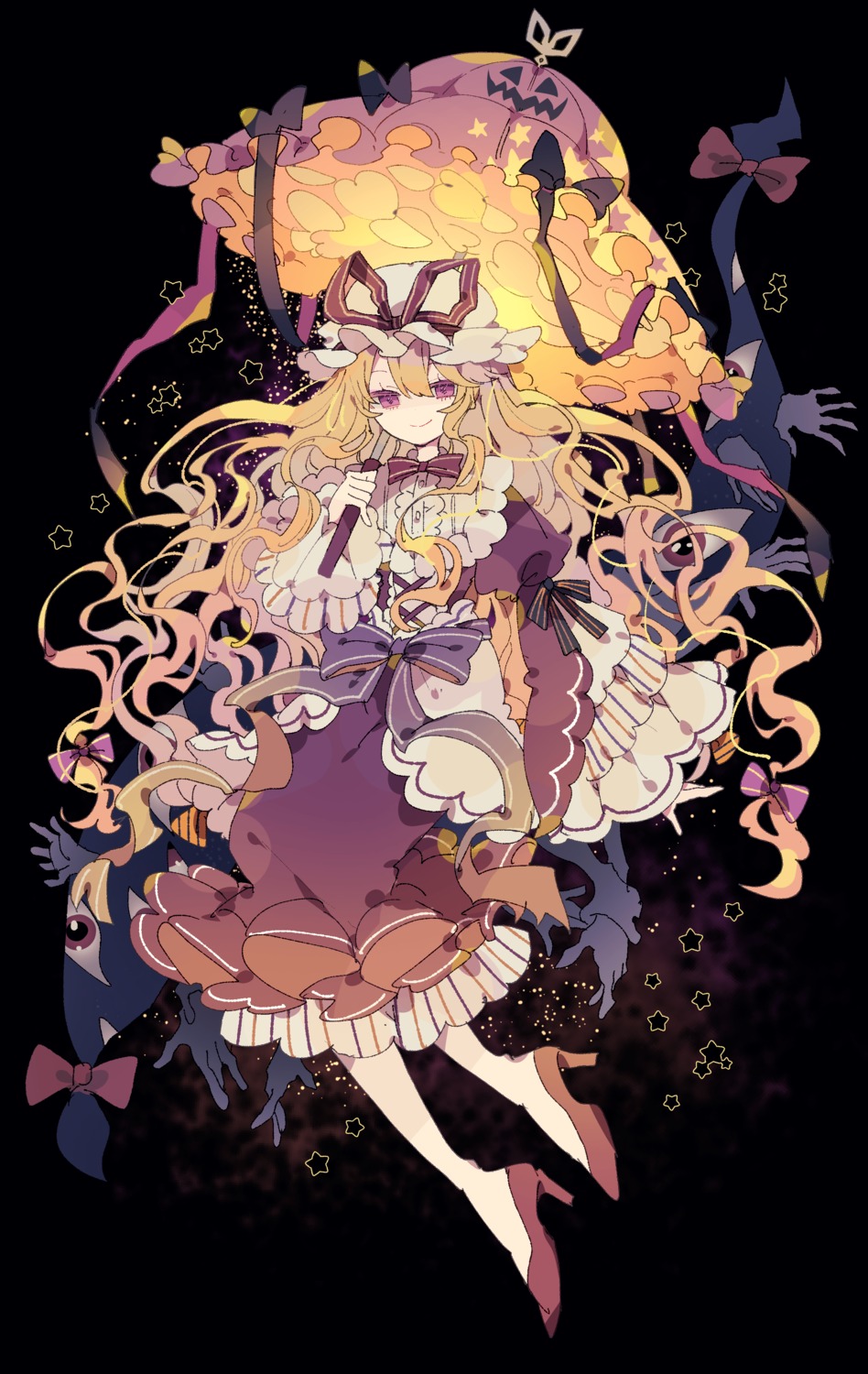 dress halloween heels niko_rashika touhou umbrella yakumo_yukari