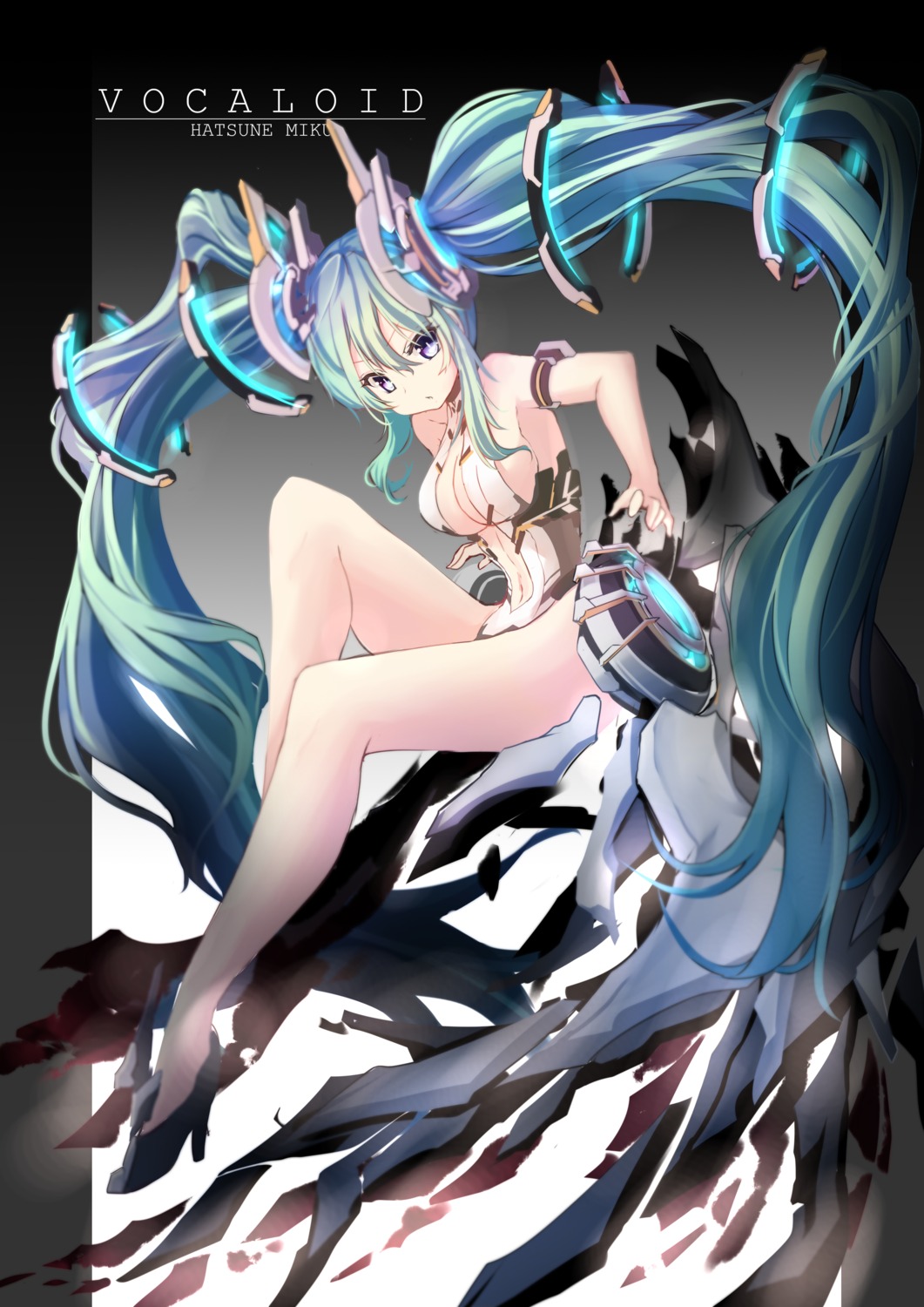 cleavage hatsune_miku heels leotard miku_append no_bra vocaloid zheyi_parker