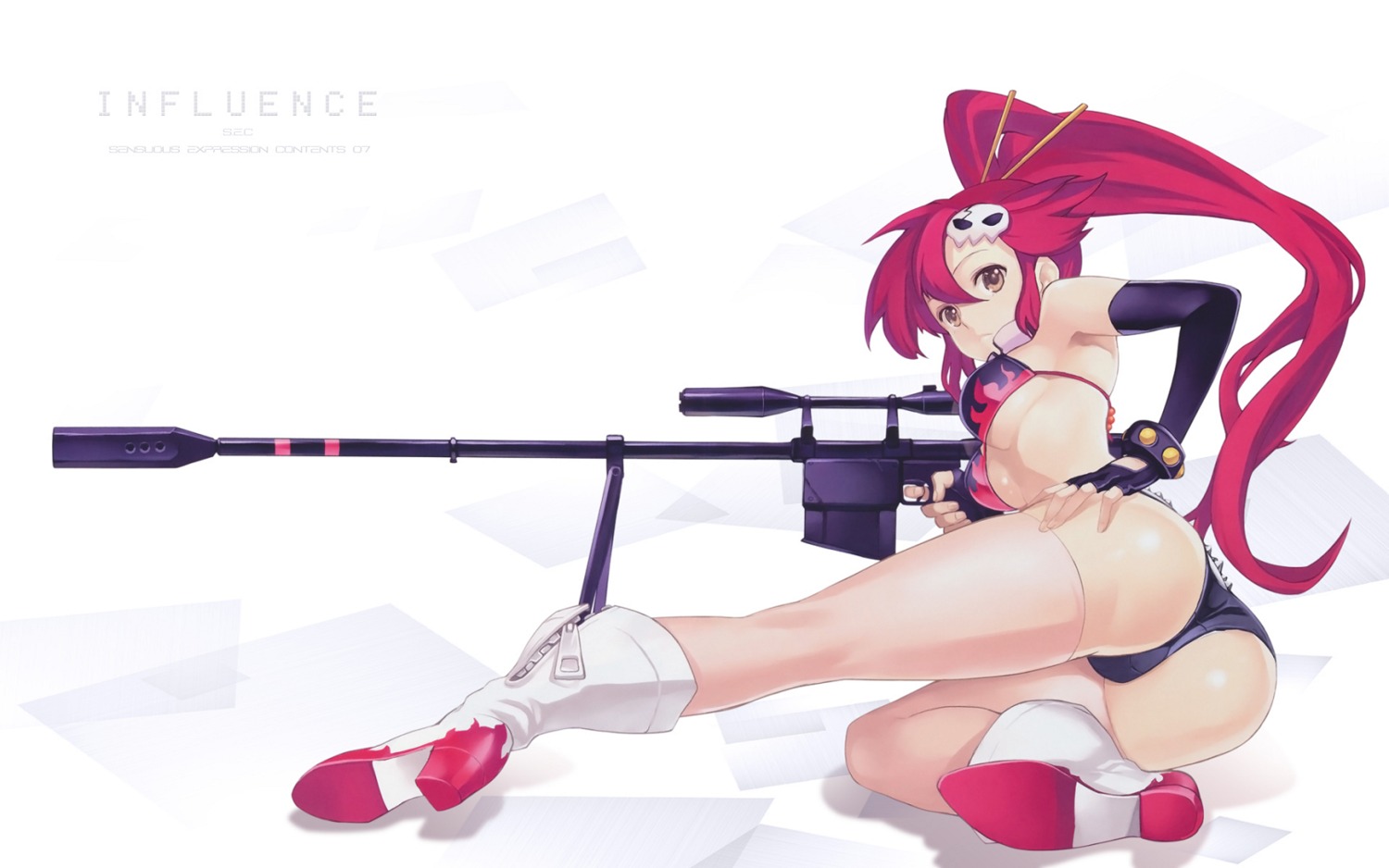 ass bikini_top gun nagi_ryou s.e.c swimsuits tengen_toppa_gurren_lagann thighhighs underboob wallpaper yoko