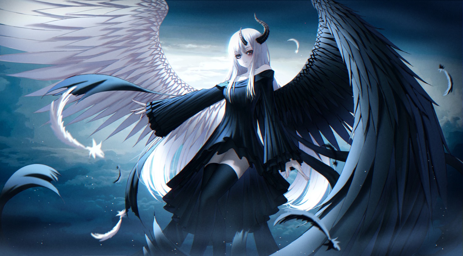 dress horns kmj8645885 thighhighs wings