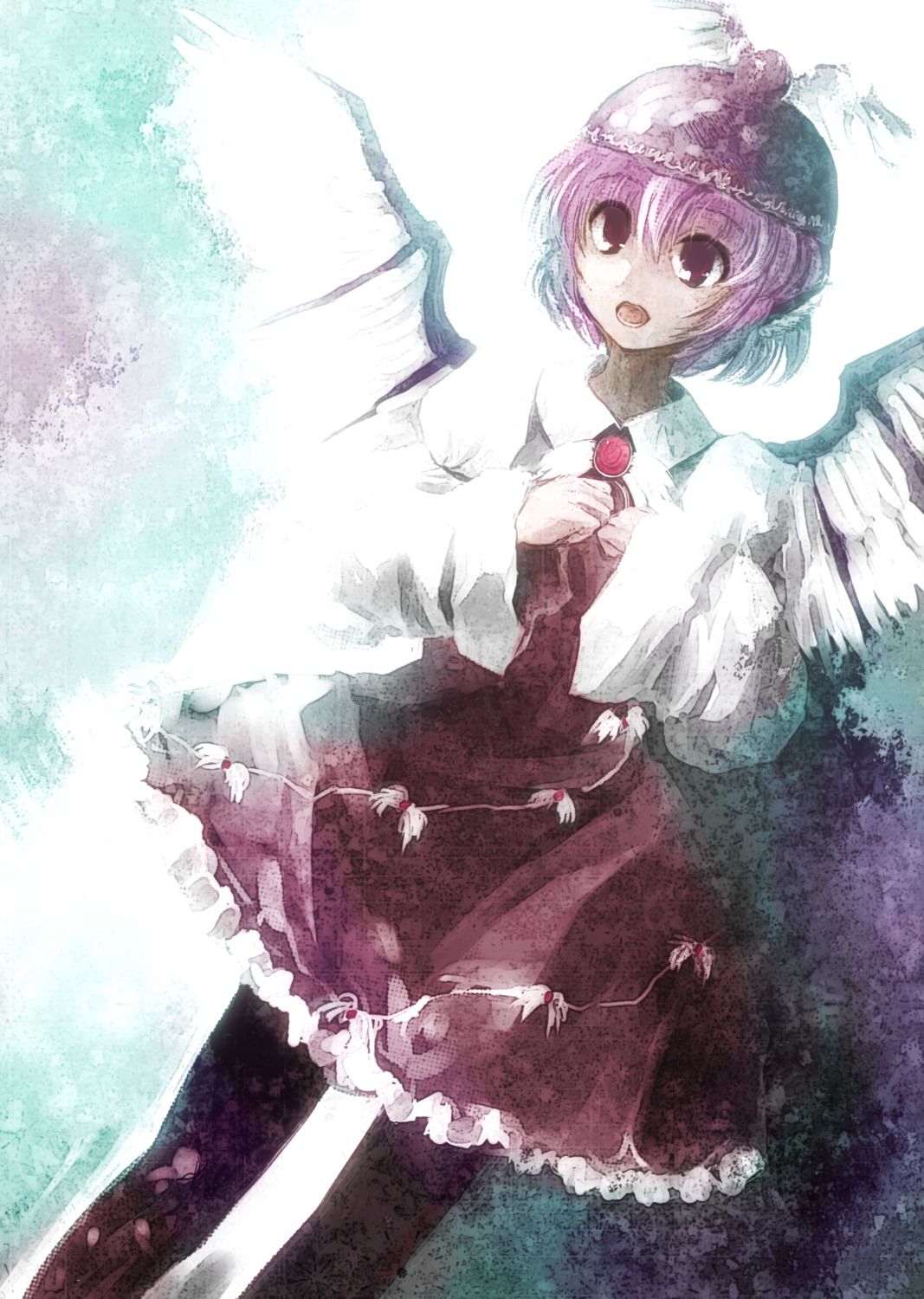 dress ikamagu mystia_lorelei pantyhose touhou wings