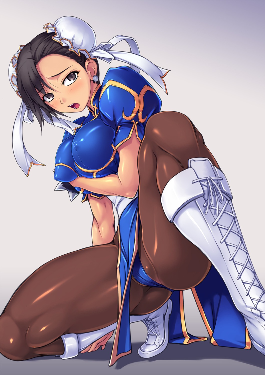 amei_sumeru chinadress chun_li erect_nipples pantsu pantyhose street_fighter thong