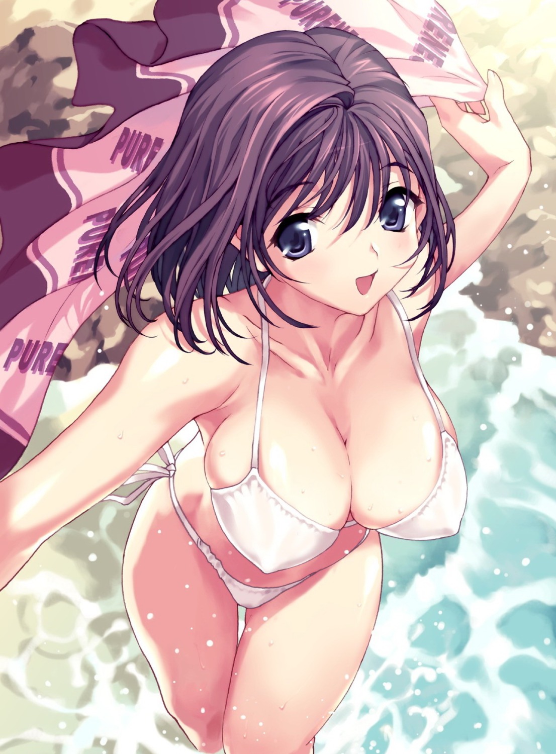 bikini cleavage erect_nipples konsu_konsuke swimsuits