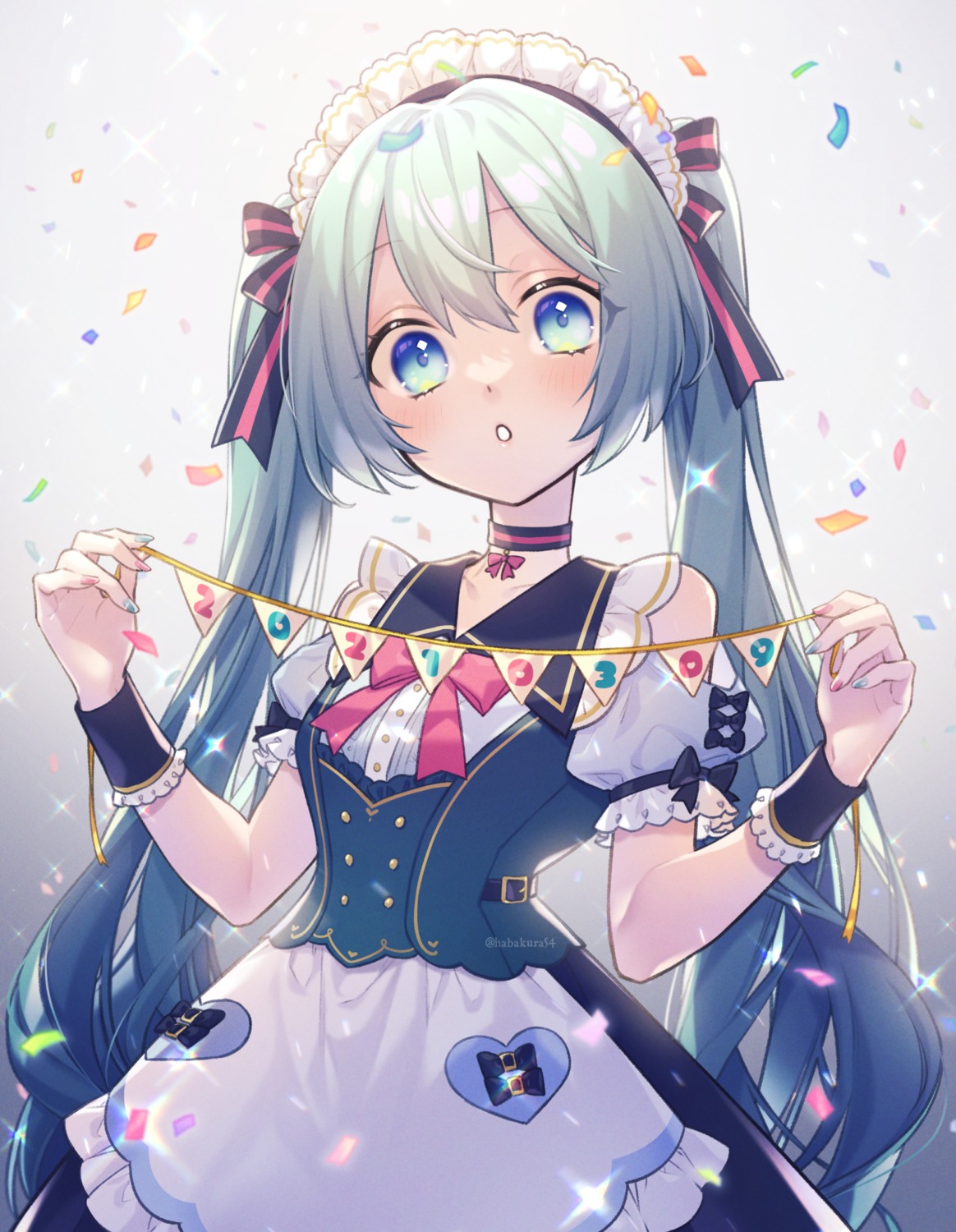 goshi-san hatsune_miku maid vocaloid