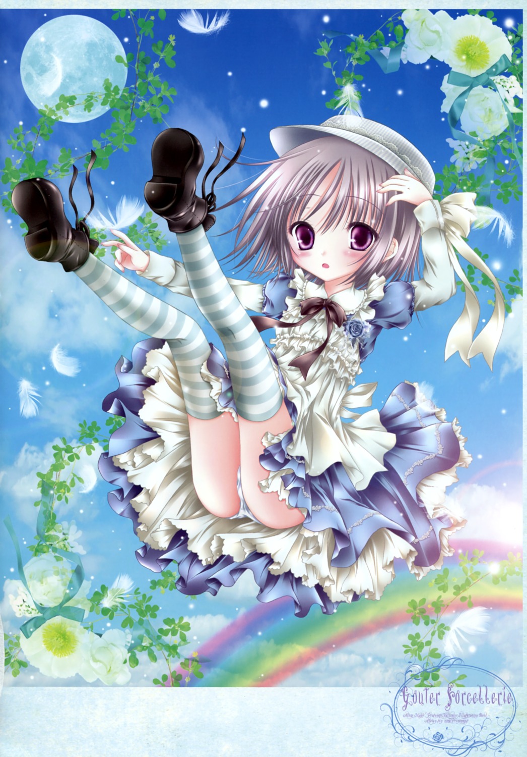 albion_sin dress heels mubi_alice pantsu shimapan skirt_lift thighhighs