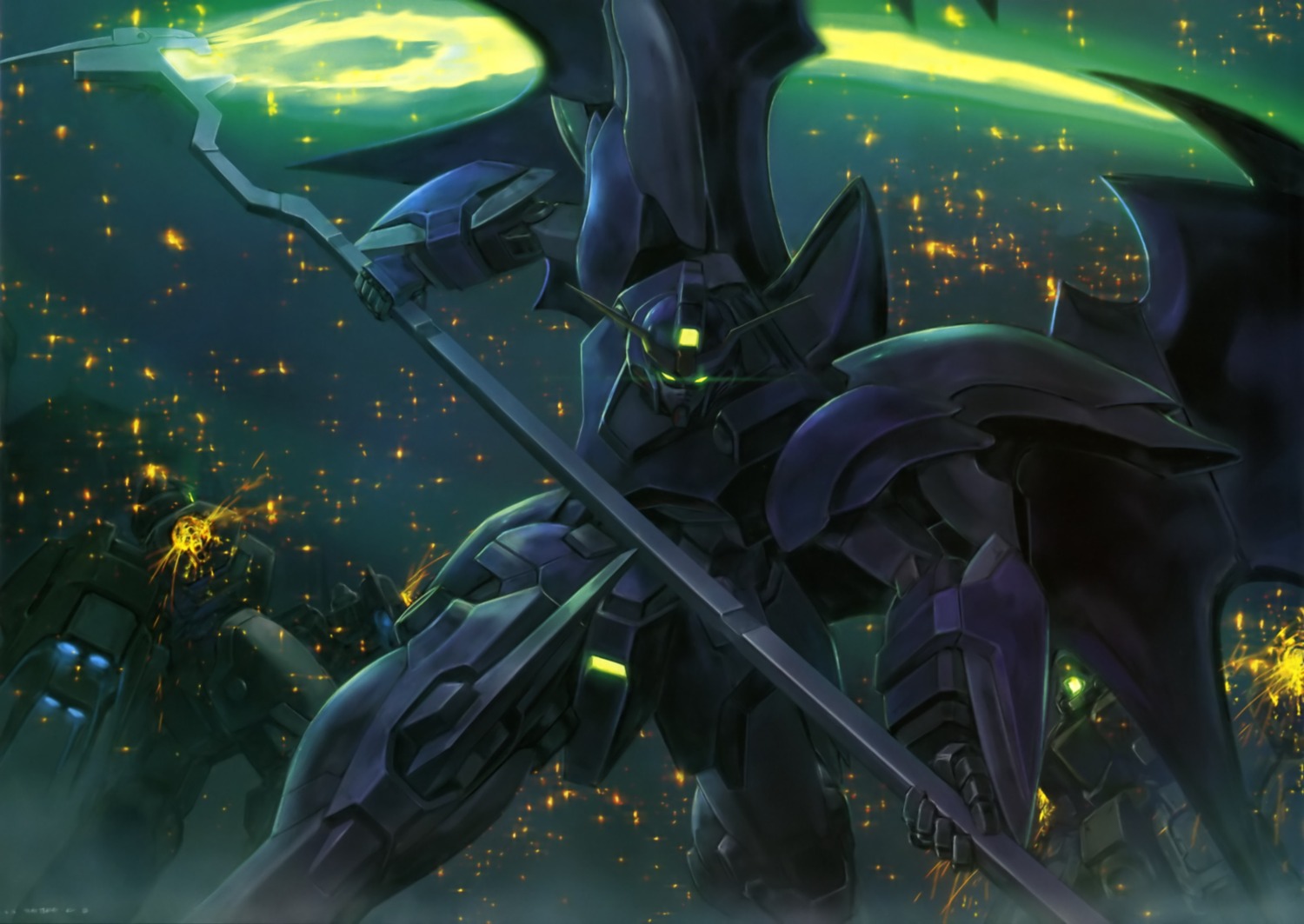 endless_waltz gundam gundam_deathscythe gundam_wing mecha