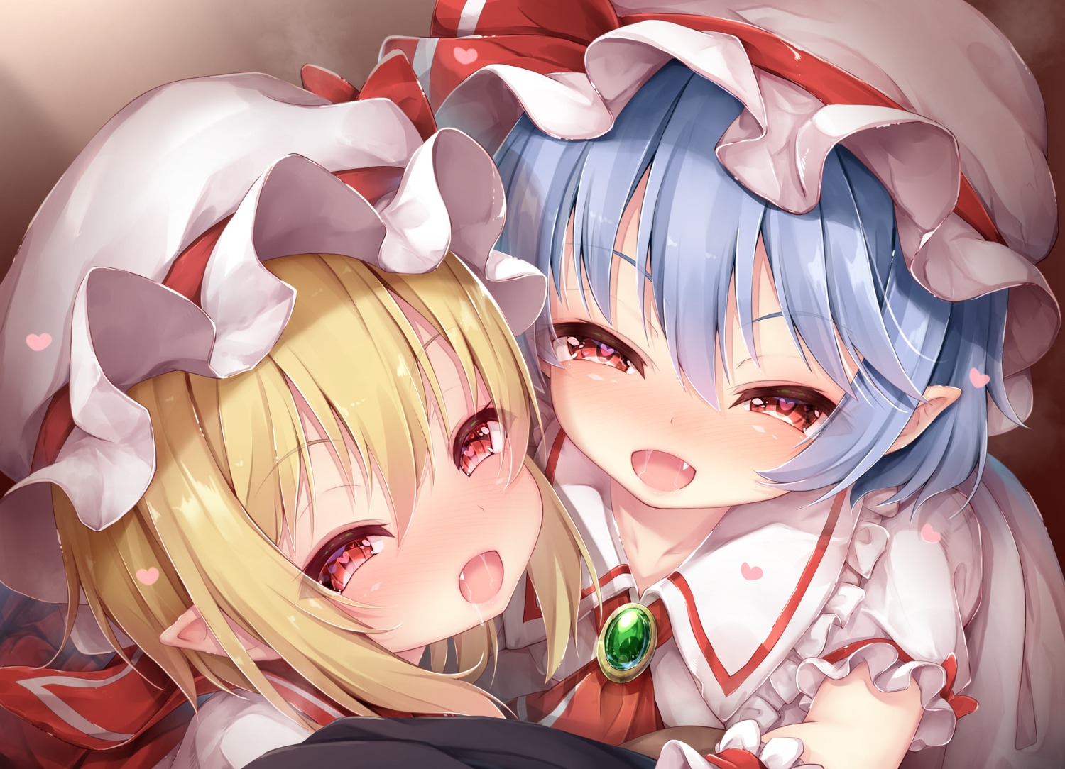 dress flandre_scarlet pointy_ears remilia_scarlet sorairo_len touhou