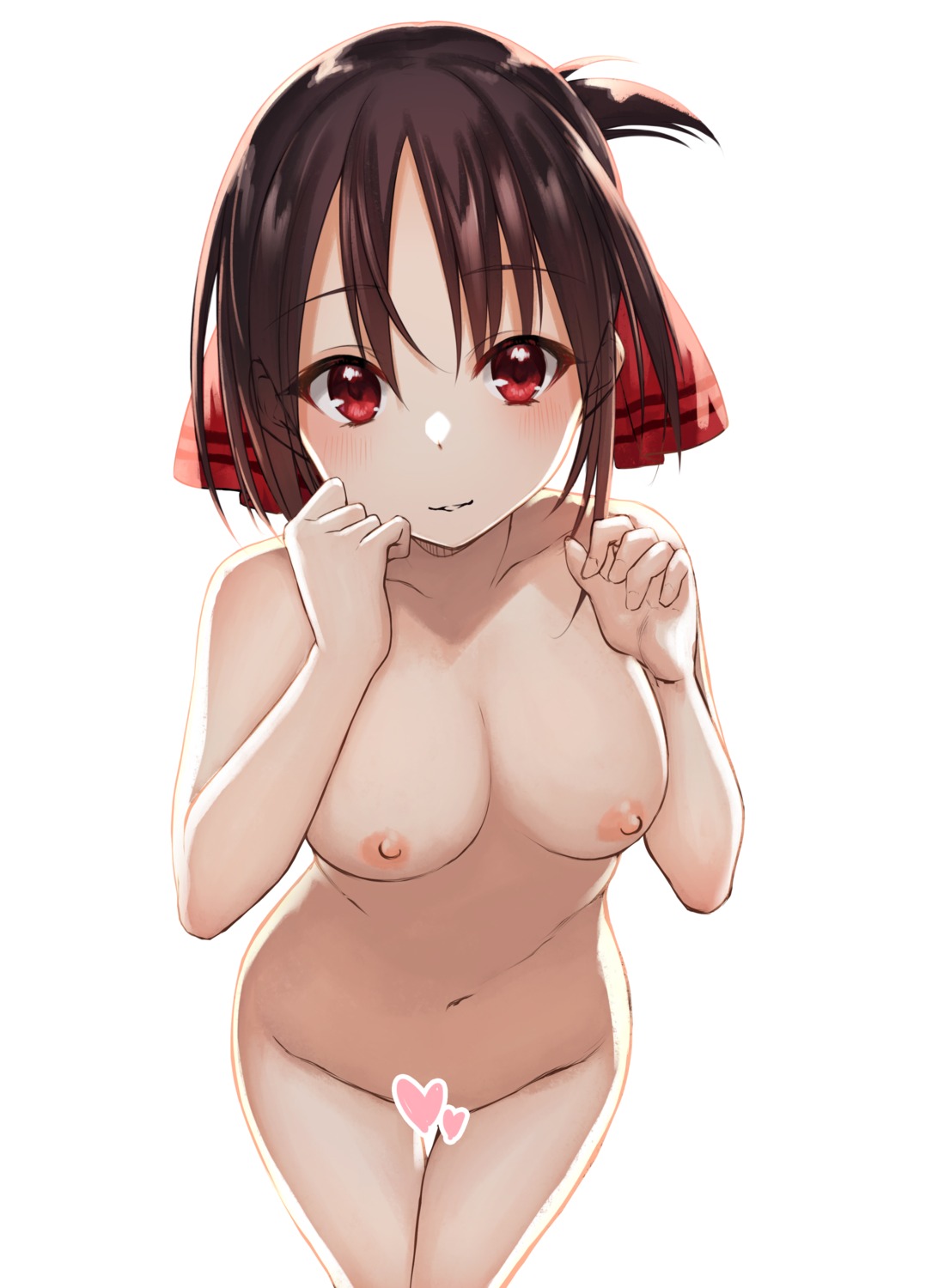 akky_(akimi1127) breast_hold censored kaguya-sama_wa_kokurasetai_~tensai-tachi_no_renai_zunousen~ naked nipples shinomiya_kaguya