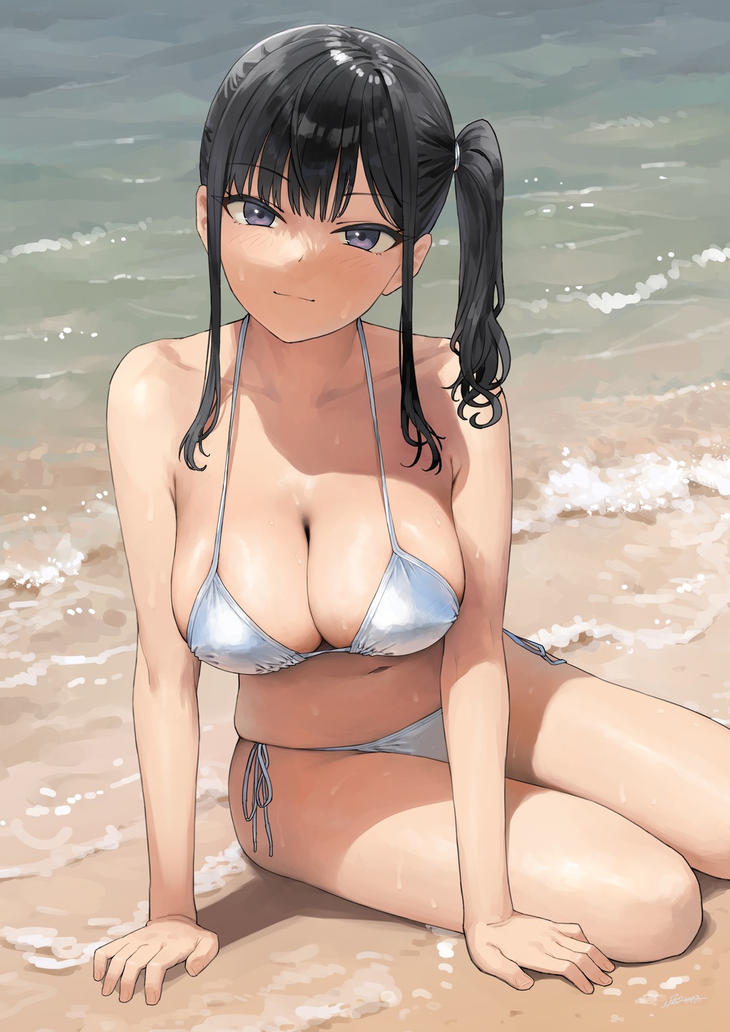 bikini gaki_kyonyuu kaedeko_(kaedelic) sasaki_miyuki swimsuits