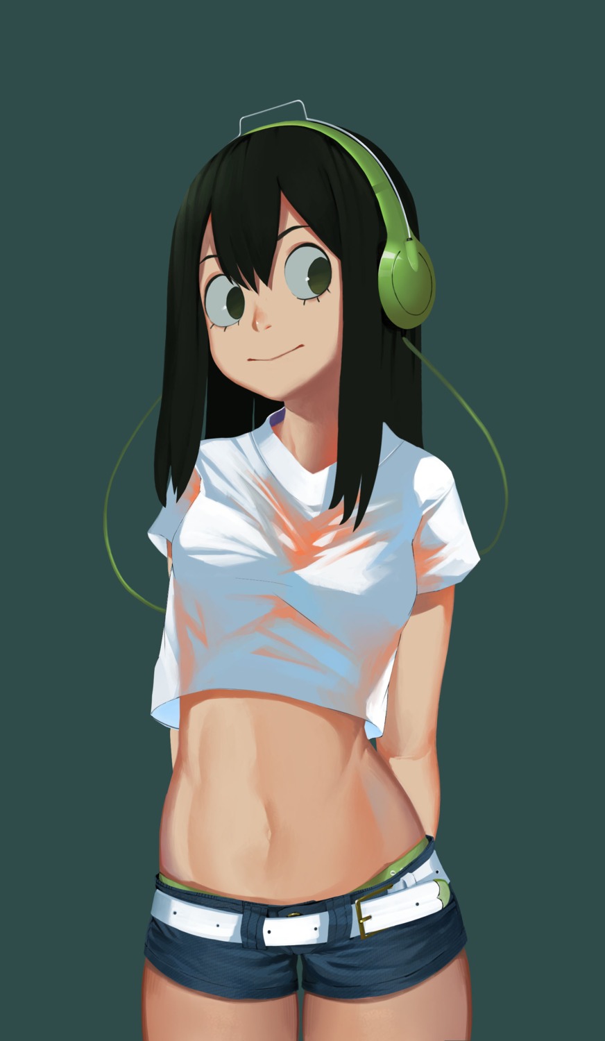 asui_tsuyu boku_no_hero_academia gaishi_yuu headphones see_through