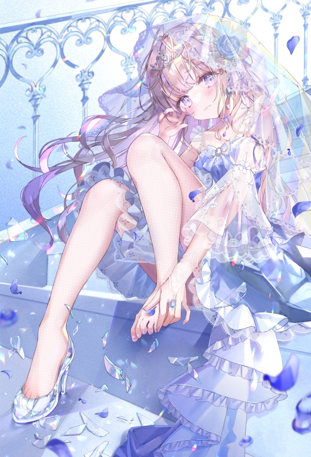 dress emori_miku_project feet heels see_through shiori_(xxxsi) skirt_lift