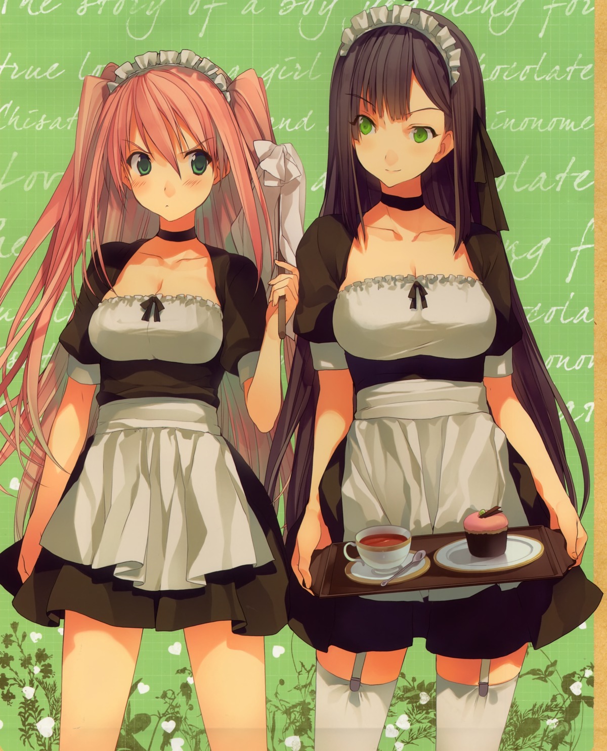 akinashi_yuu koi_to_senkyo_to_chocolate maid shinonome_satsuki sprite stockings sumiyoshi_chisato thighhighs