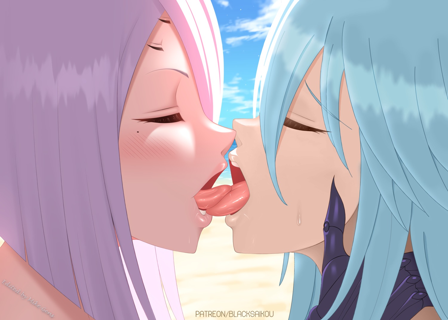 blacksaikou monster_girl monster_musume_no_iru_nichijou papi rachnera_arachnera yuri