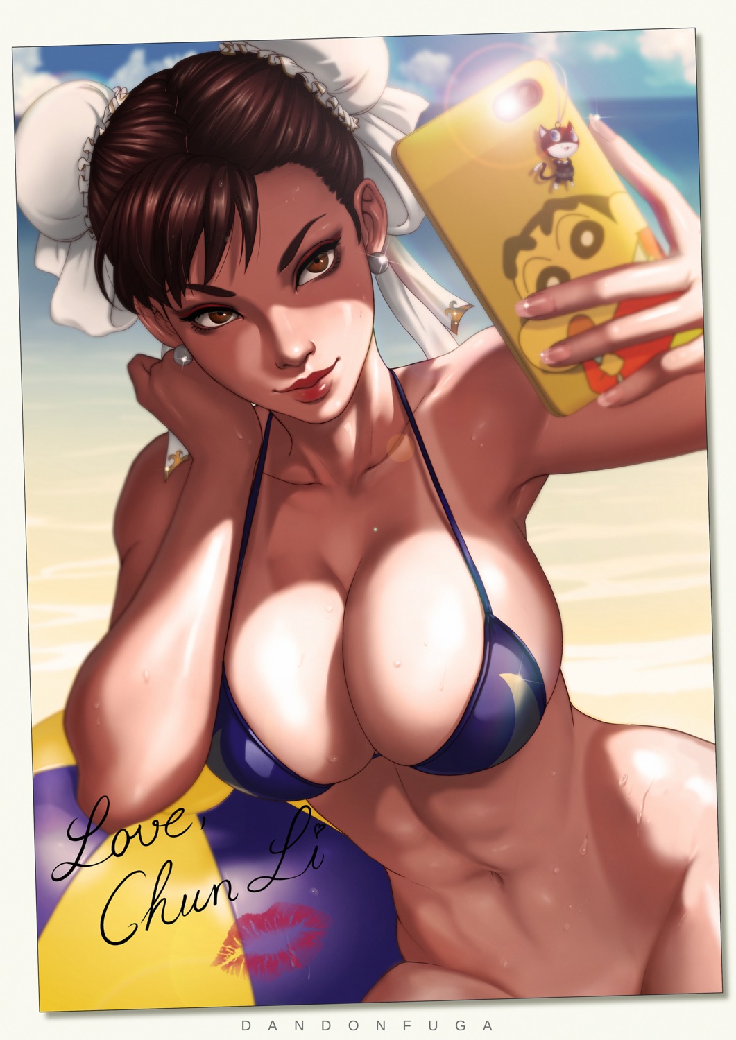 bikini_top bottomless chun_li dandon_fuga street_fighter swimsuits