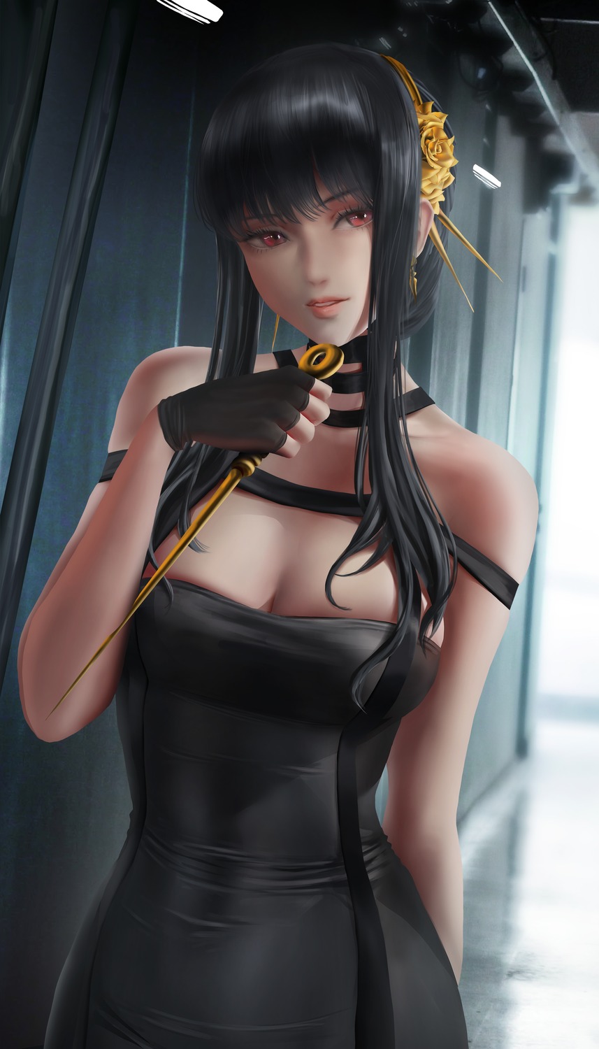 cleavage dress no_bra spy_x_family weapon yoellim5 yor_briar