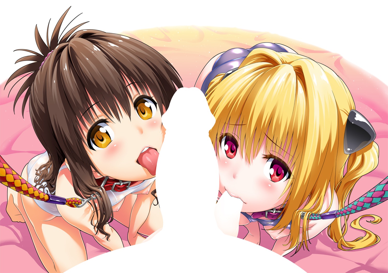 ass bondage censored fellatio golden_darkness loli nipples school_swimsuit shin_(sin-maniax) swimsuits to_love_ru to_love_ru_darkness yuuki_mikan