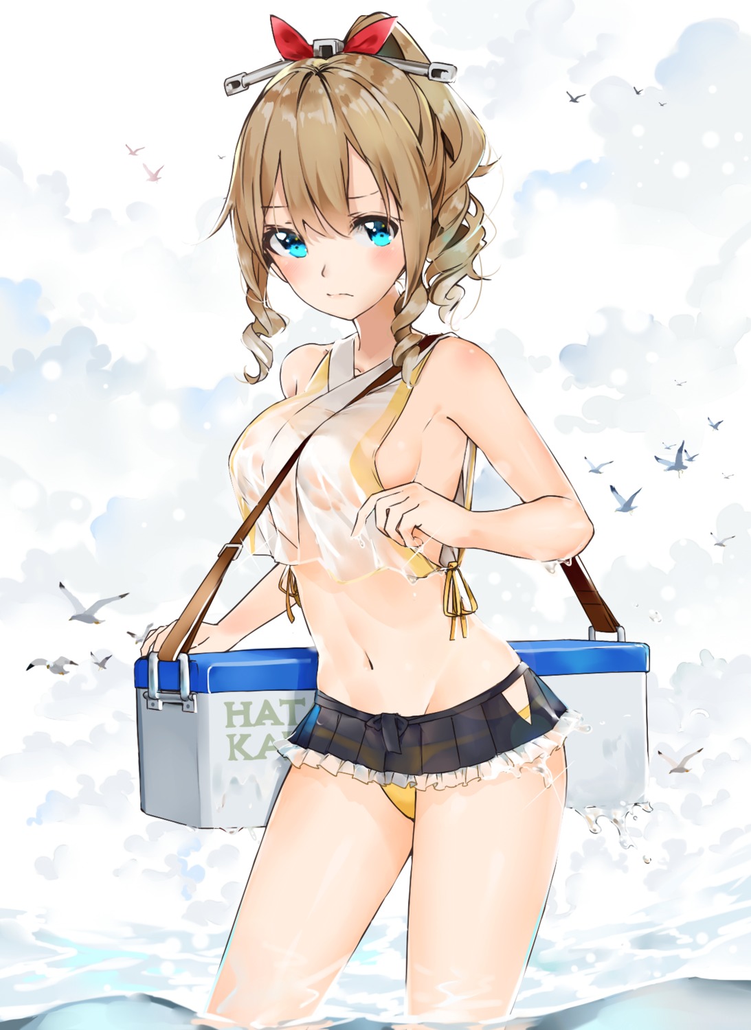 hatakaze_(kancolle) kantai_collection no_bra pantsu see_through wet wet_clothes yamano_(yamanoh)