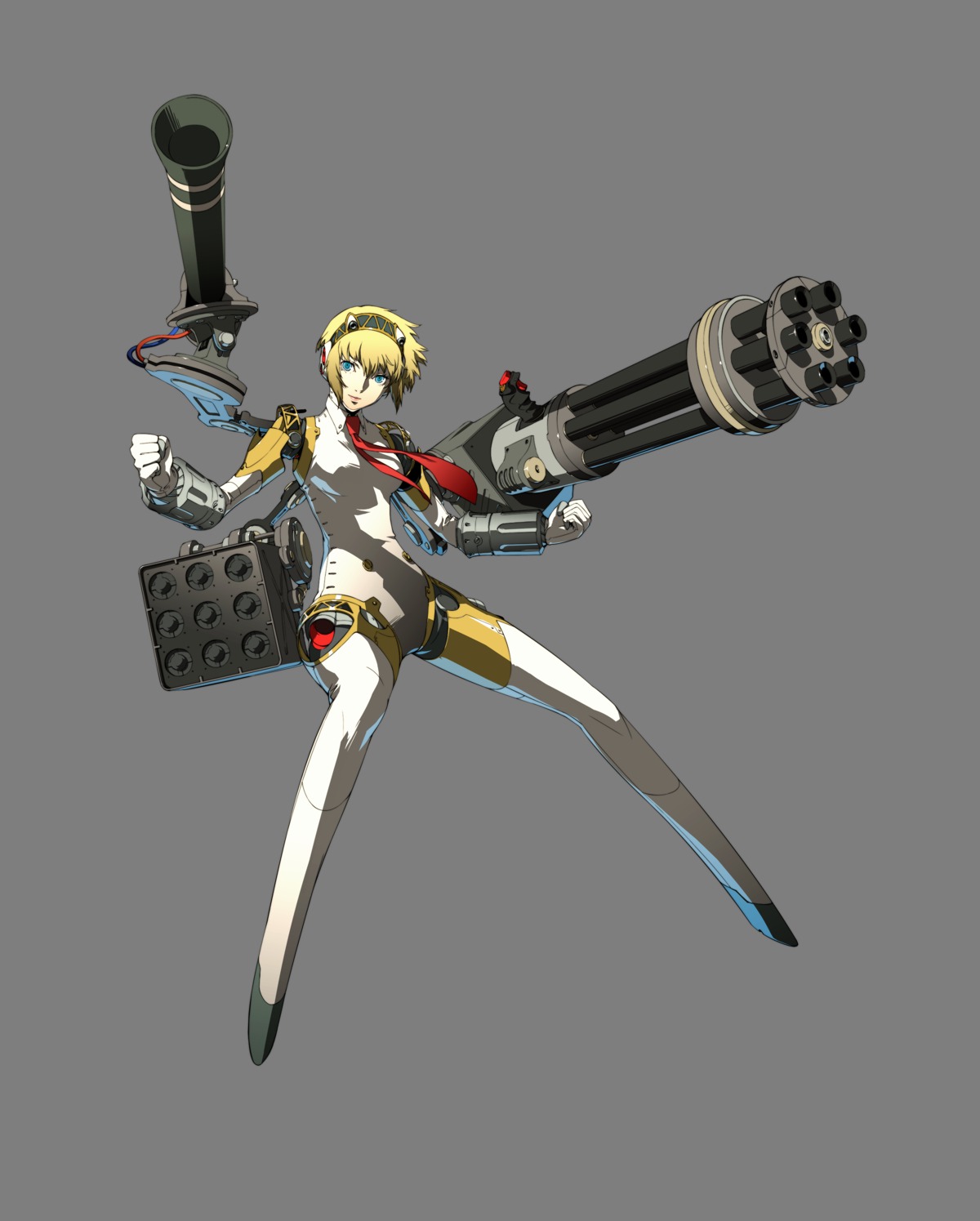 aegis bodysuit gun mecha_musume megaten persona persona_3 persona_4:_the_ultimate_in_mayonaka_arena soejima_shigenori transparent_png