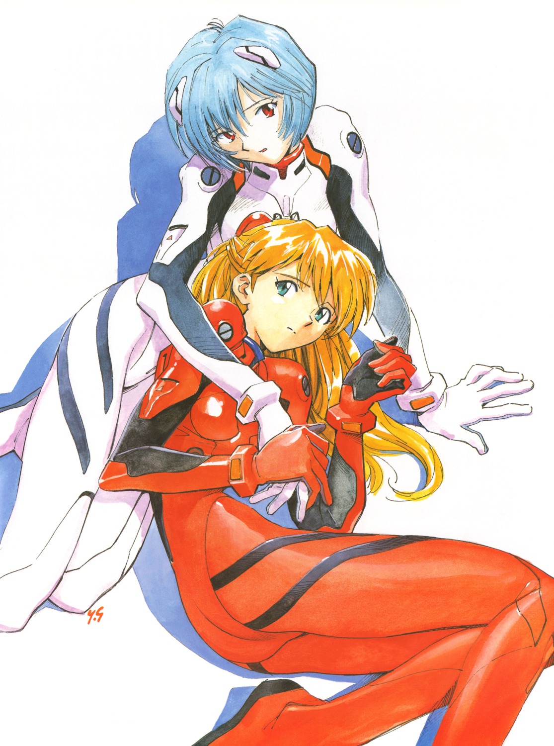 ayanami_rei bodysuit neon_genesis_evangelion souryuu_asuka_langley