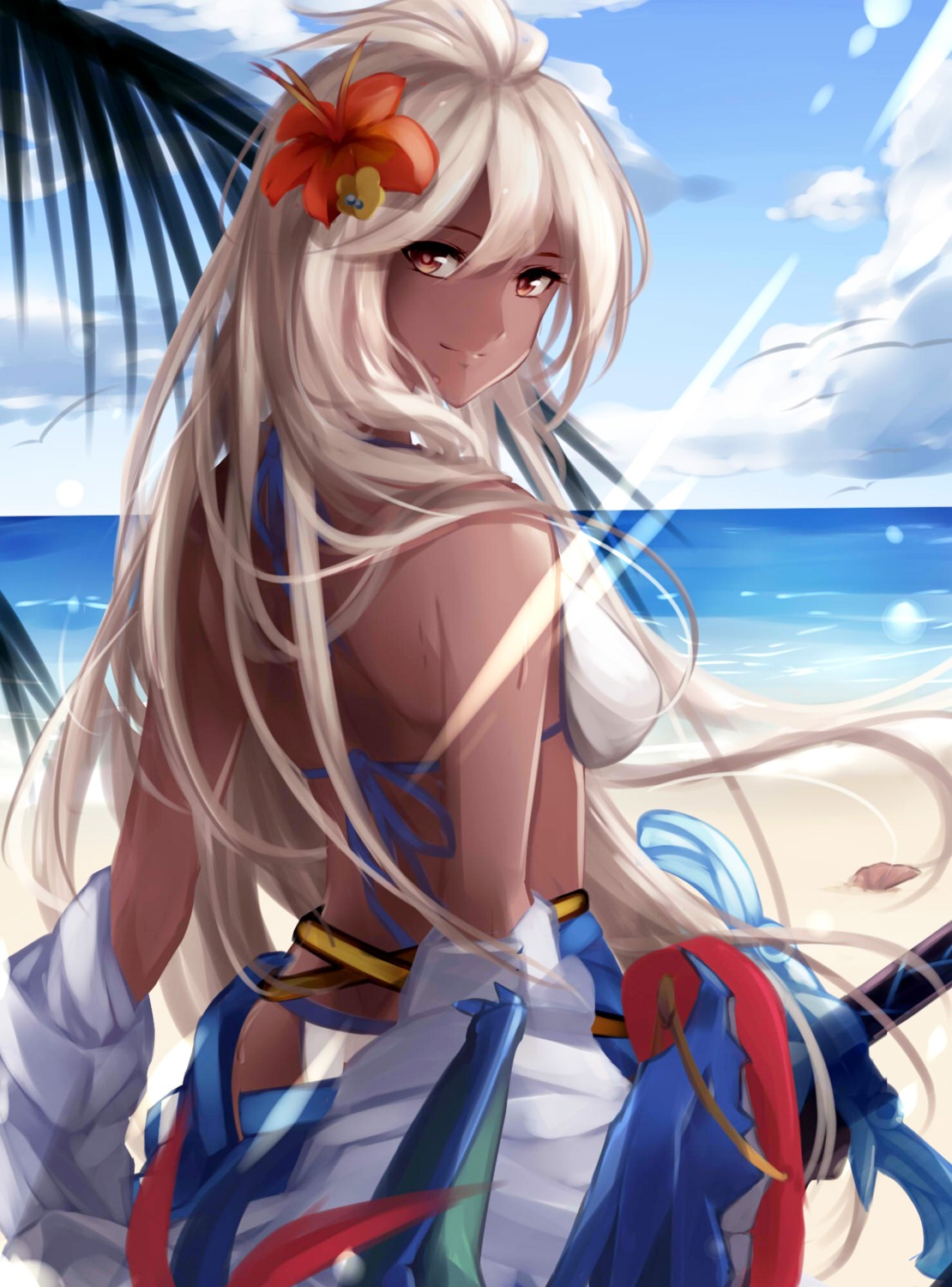 bikini granblue_fantasy shirokuro swimsuits zooey_(granblue_fantasy)