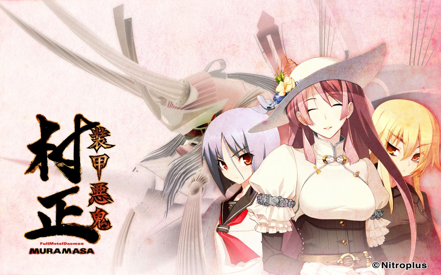 ashikaga_chachamaru ayane_ichijou dress full_metal_daemon_muramasa namaniku_atk nitroplus ootori_kanae seifuku wallpaper