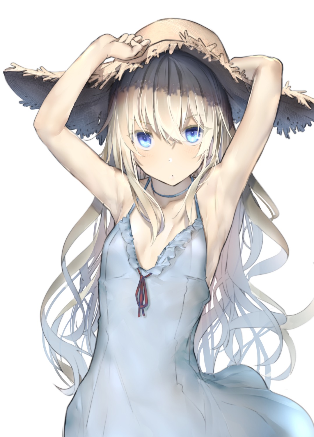 araido_kagiri cleavage dress no_bra summer_dress