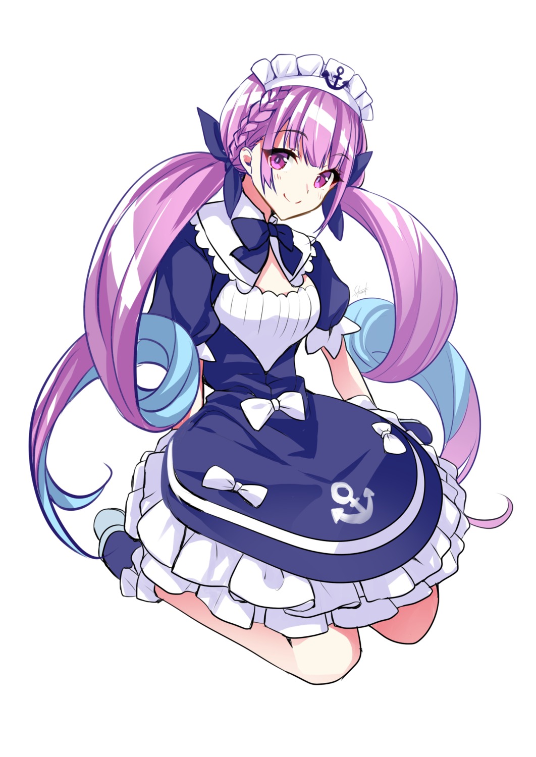 hololive maid minato_aqua sasakuma_kyouta