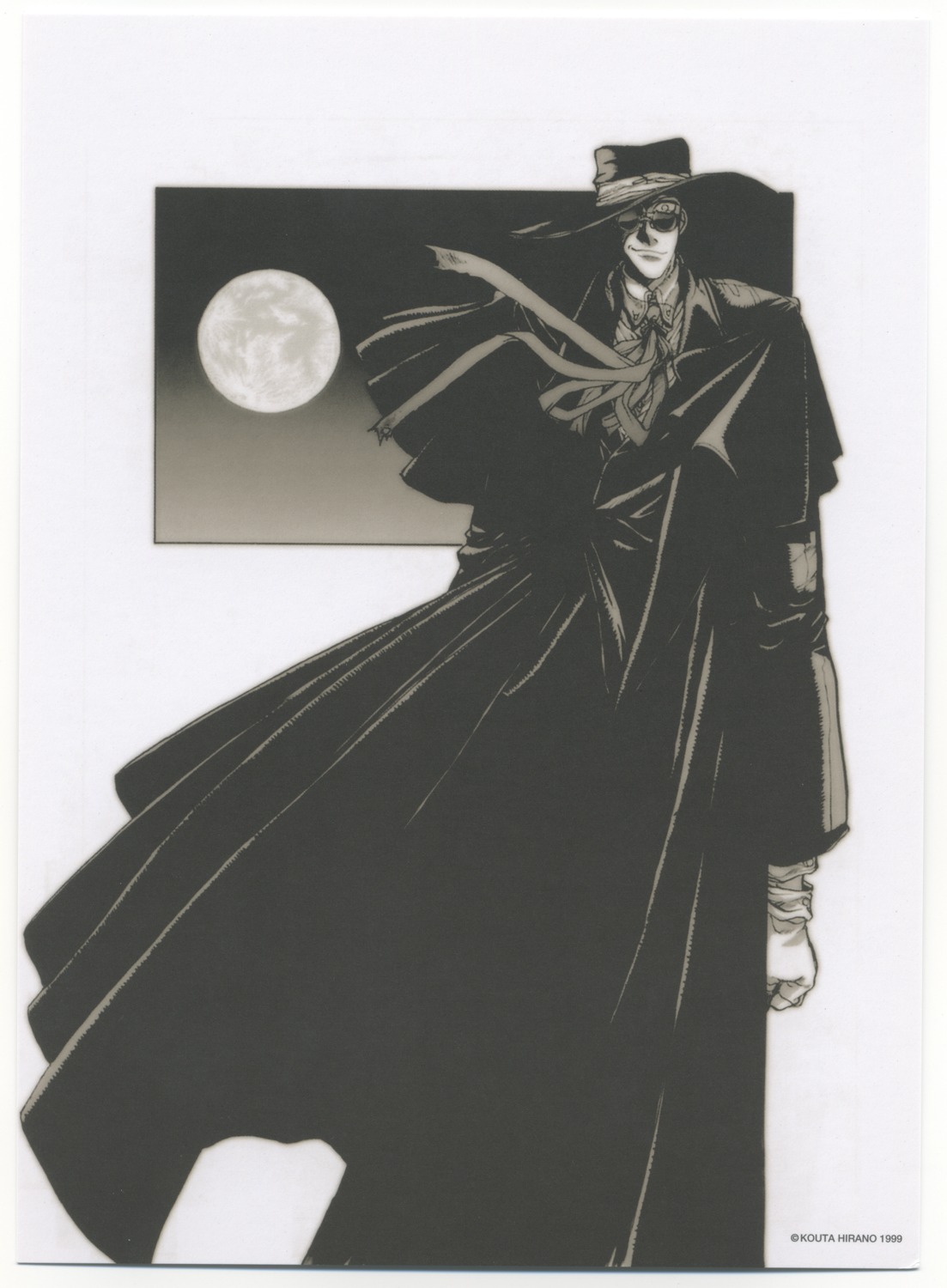 alucard hellsing hirano_kouta male monochrome