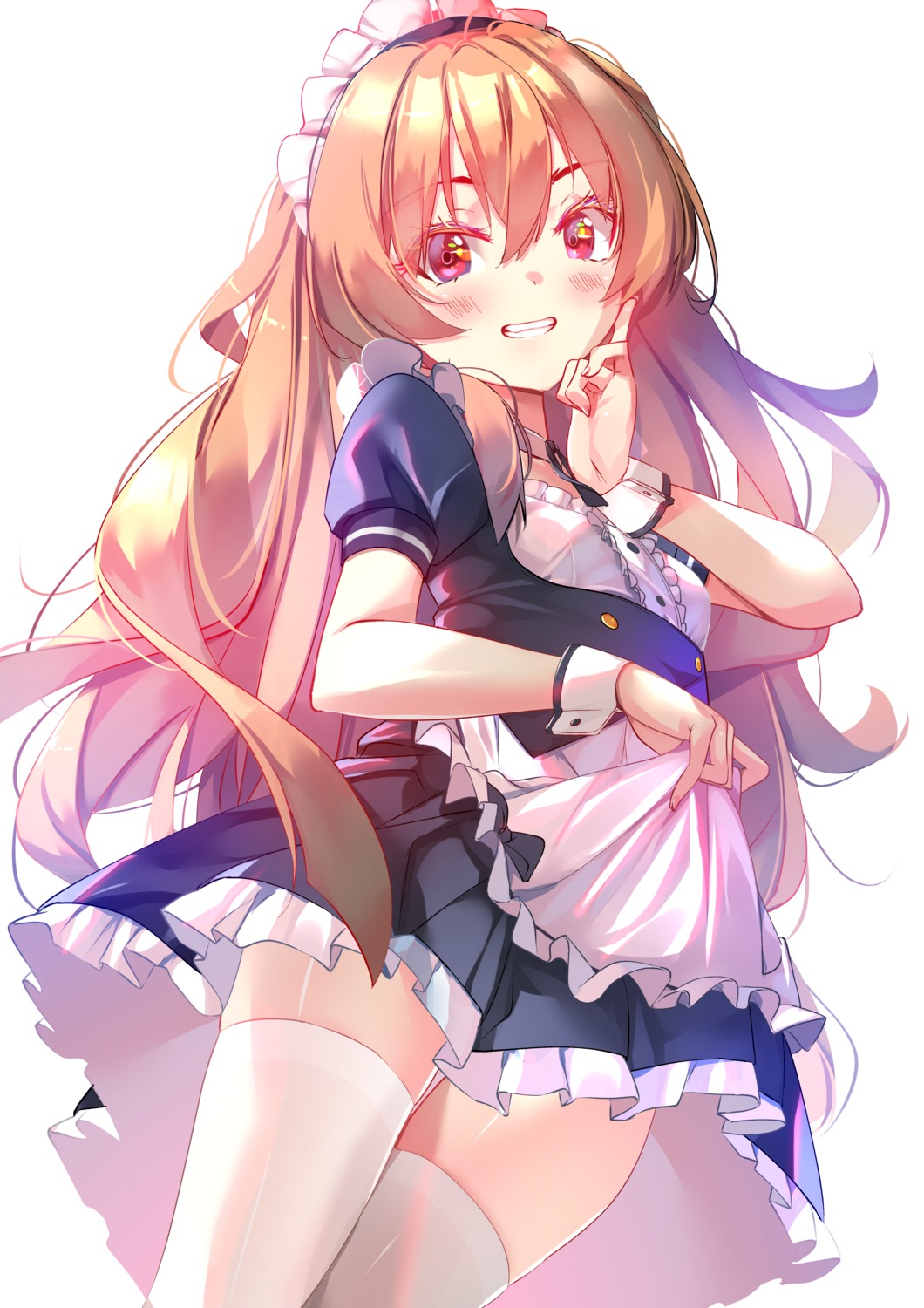 aisaka_taiga maid skirt_lift sydus thighhighs toradora!