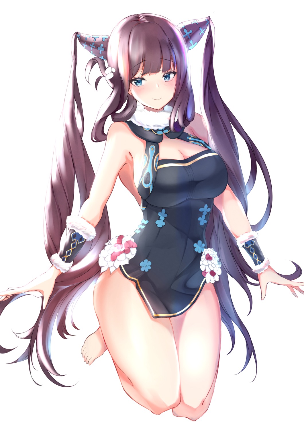 asian_clothes cleavage fate/grand_order horns nephthys2356 yang_guifei_(fate/grand_order)