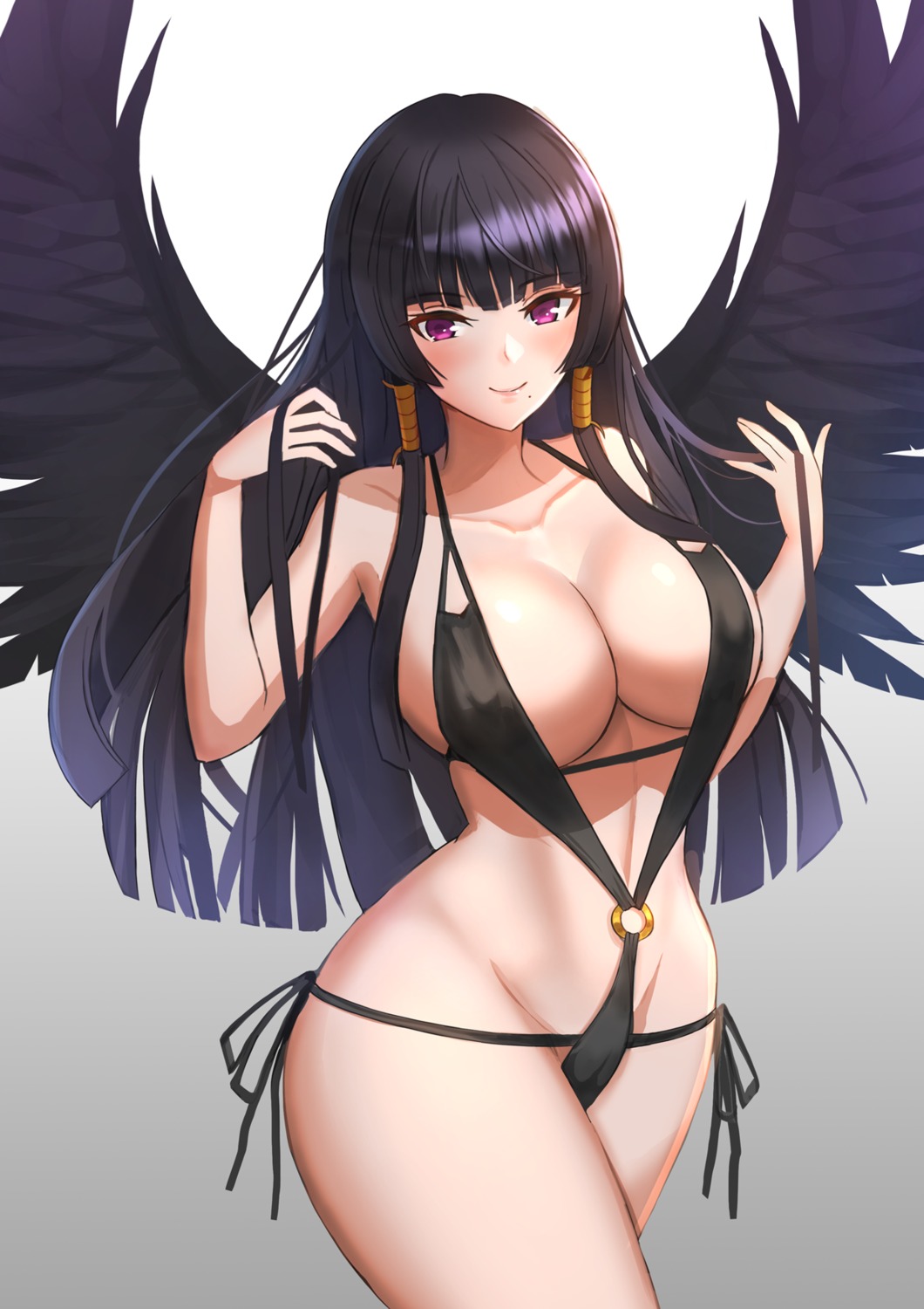 bikini dead_or_alive erect_nipples nyotengu rothy_(user_cezn8425) sling_bikini swimsuits wings