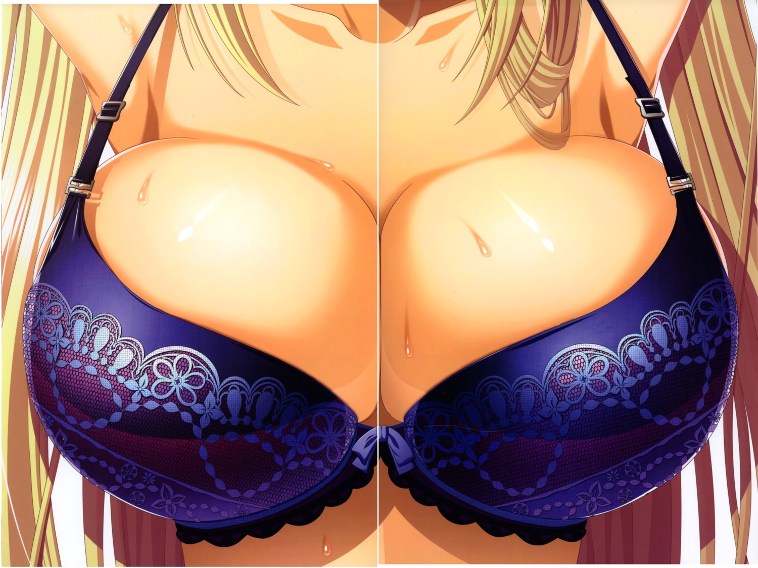 bra cleavage fixme gap kyonyuu_majo q-gaku tenma_cecile waffle