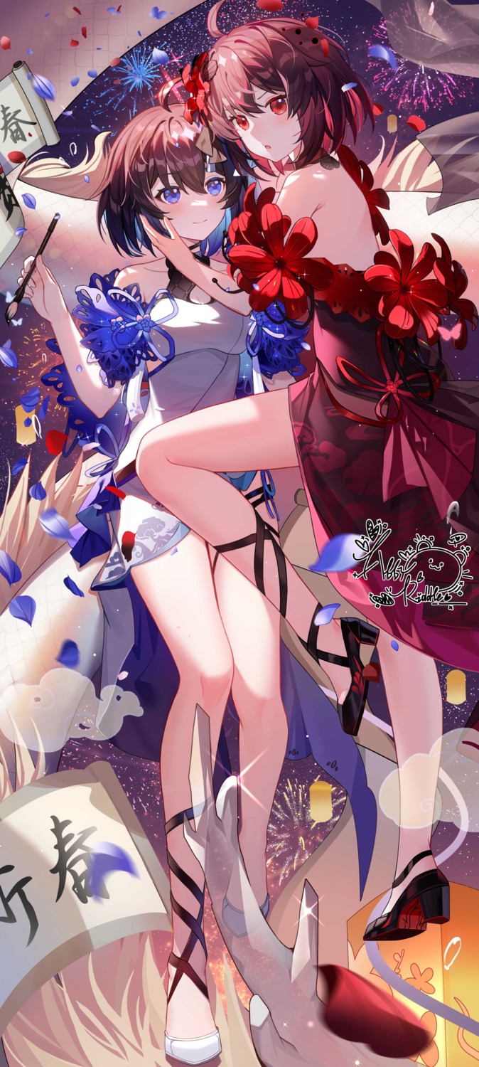 benghuai_xueyuan chinadress honkai_impact no_bra seele_vollerei tagme