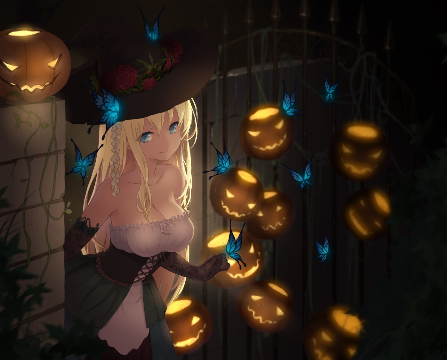 boku_wa_tomodachi_ga_sukunai cait cleavage halloween kashiwazaki_sena witch