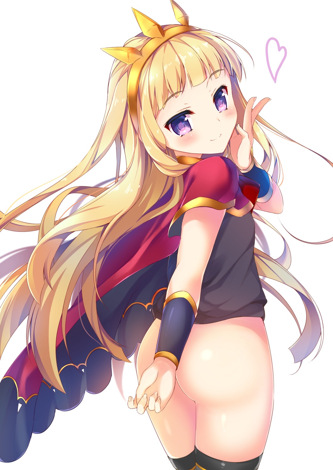 ass bottomless cagliostro_(granblue_fantasy) granblue_fantasy kaniya_shiku loli thighhighs