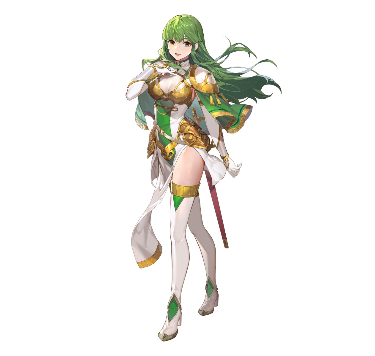 armor cleavage fire_emblem fire_emblem_echoes heels nintendo palla sword teffish thighhighs