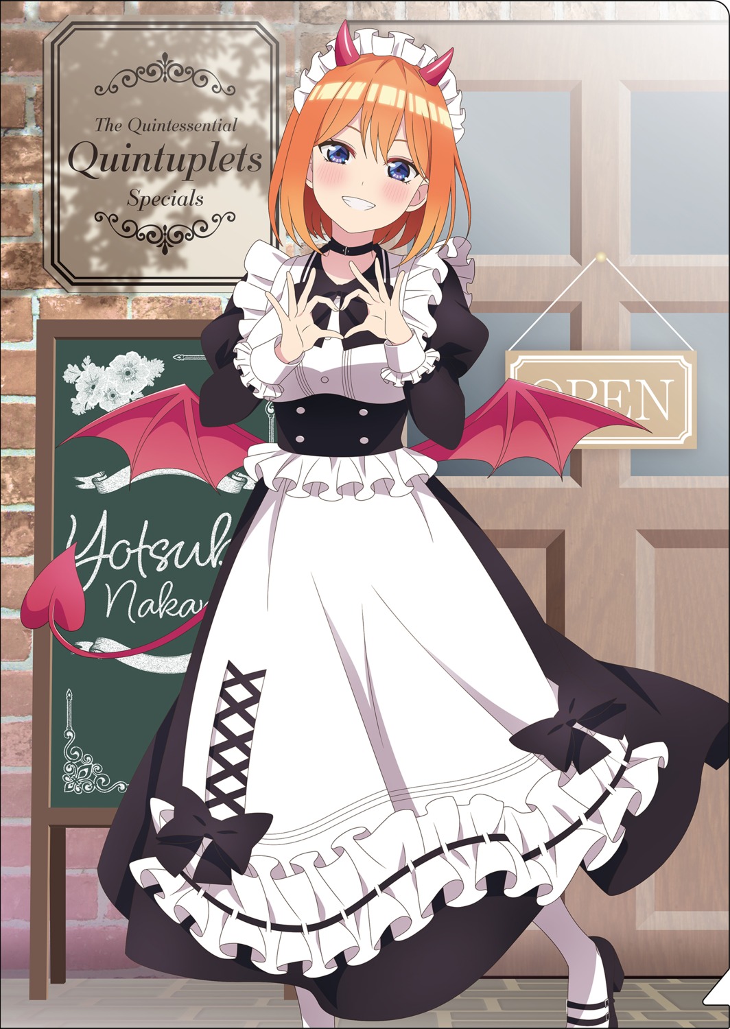 5-toubun_no_hanayome devil heels horns maid nakano_yotsuba tagme tail wings