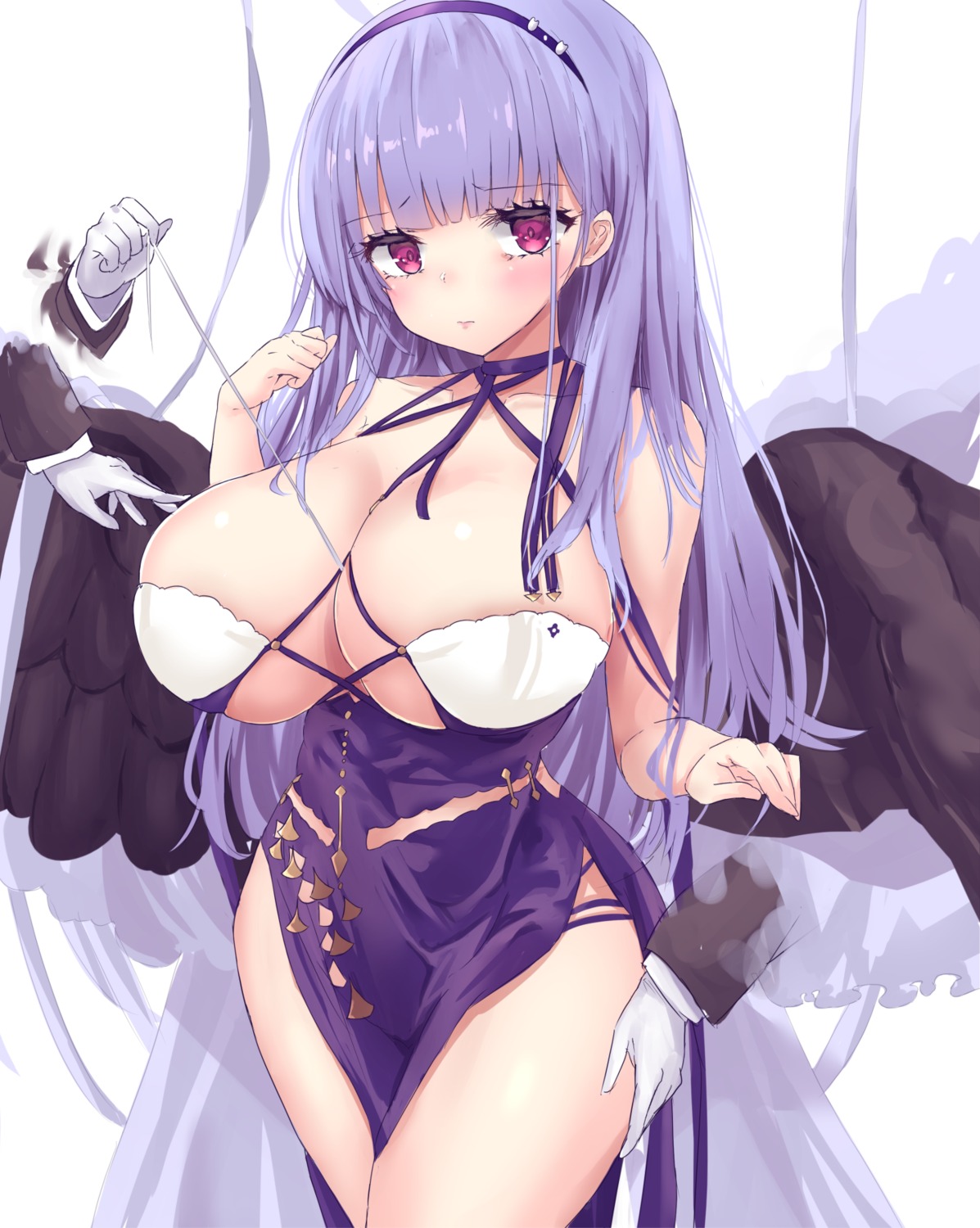 azur_lane chinadress dido_(azur_lane) no_bra pantsu wings yuuki_shuri