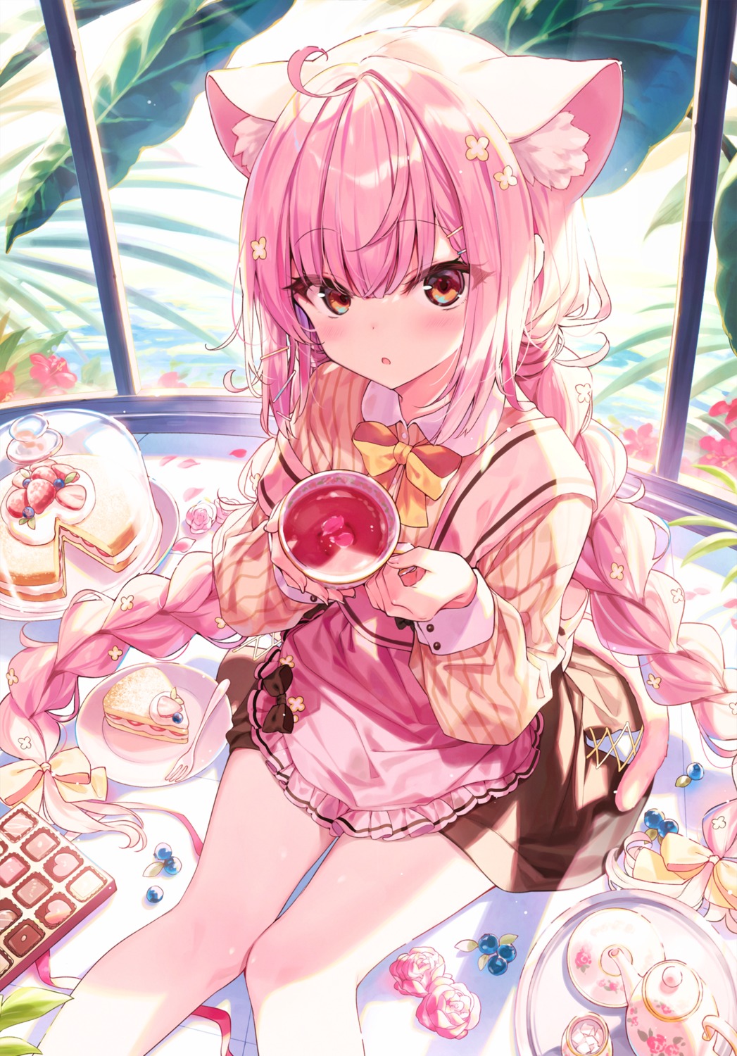 animal_ears artist_revision nekomimi shnva tail waitress