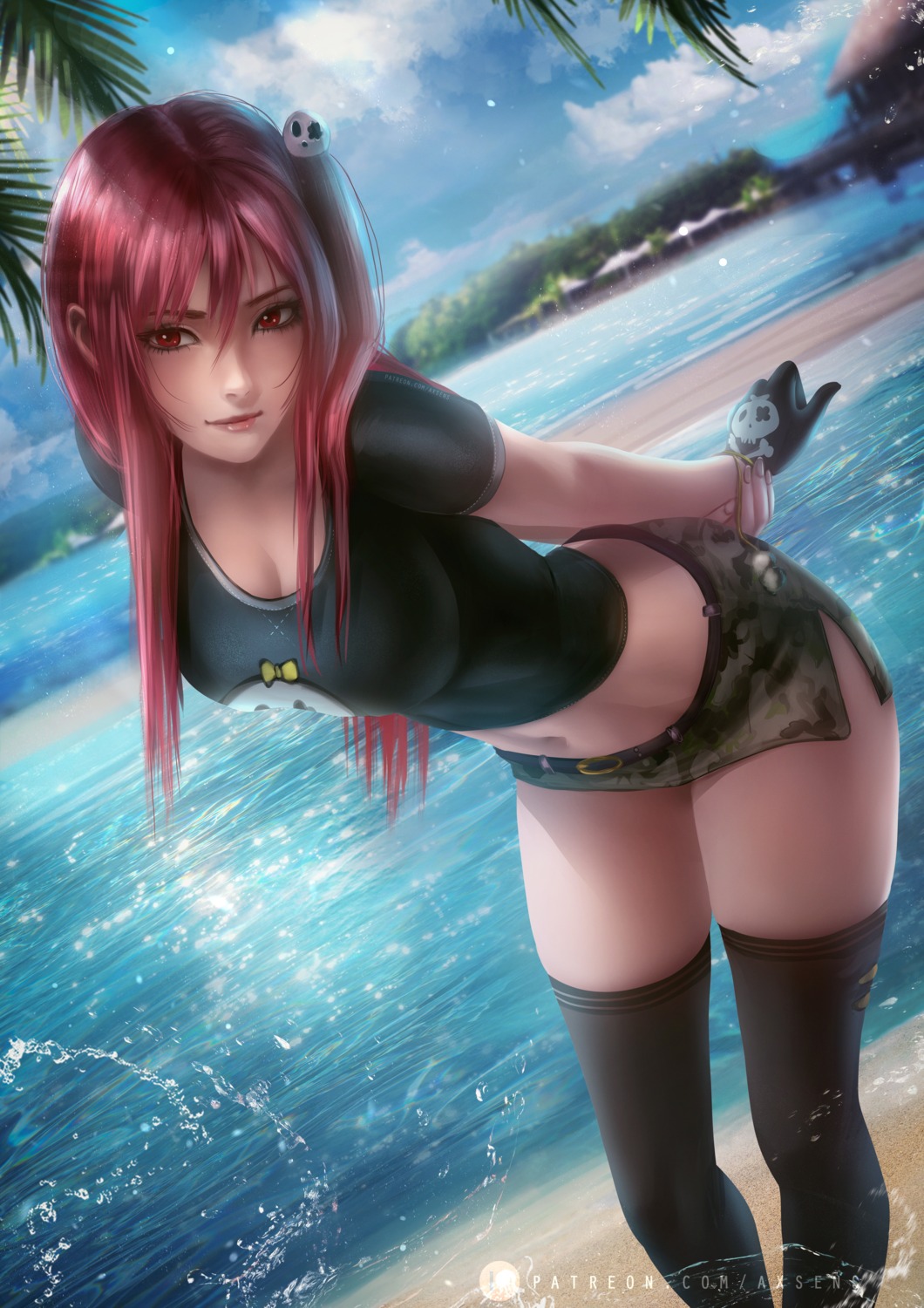 axsens cleavage dead_or_alive honoka_(doa) thighhighs