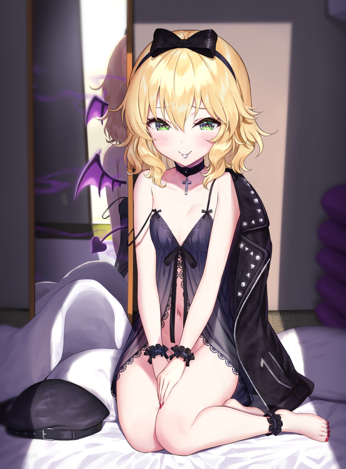 bottomless lingerie loli matanonki no_bra sakurai_momoka_(idolm@ster) see_through tail the_idolm@ster the_idolm@ster_cinderella_girls the_idolm@ster_cinderella_girls_u149 wings