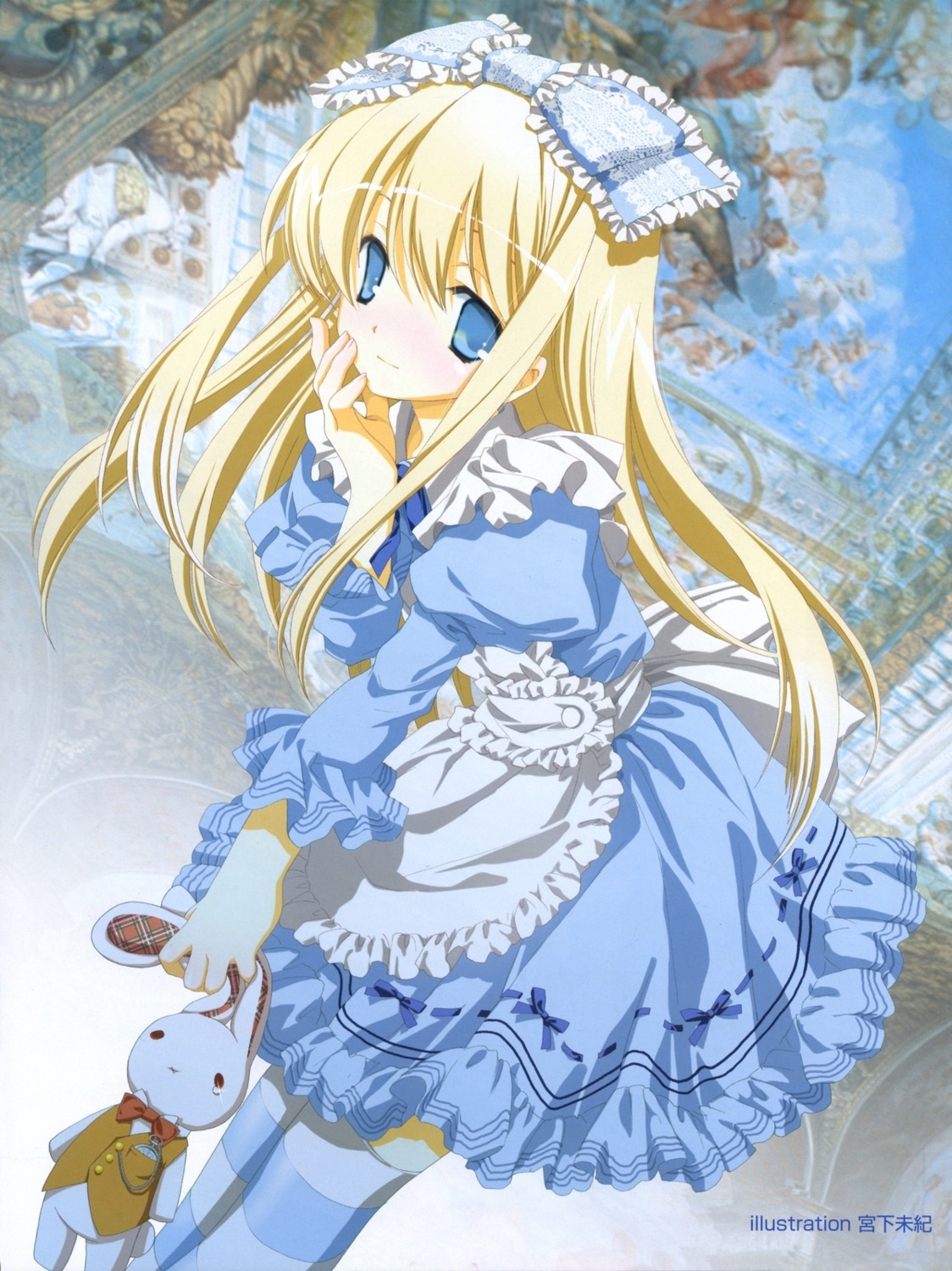 alice alice_in_wonderland dress lolita_fashion miyashita_miki thighhighs