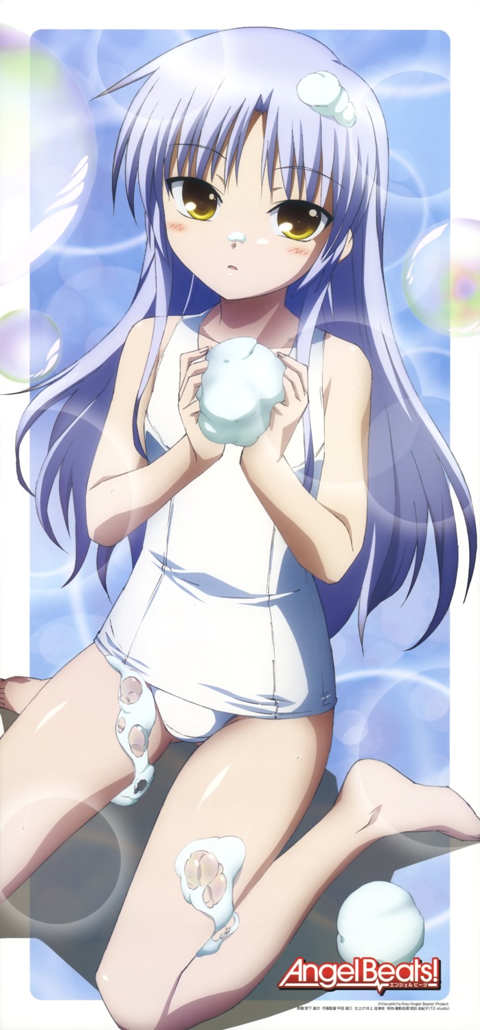 angel_beats! miyashita_yuuji school_swimsuit stick_poster swimsuits tachibana_kanade