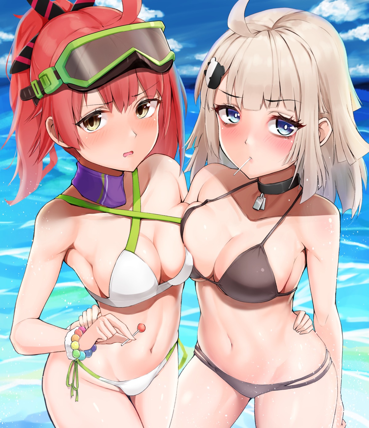 aa-12_(girls_frontline) bikini dyne_gallon girls_frontline mp7_(girls_frontline) swimsuits