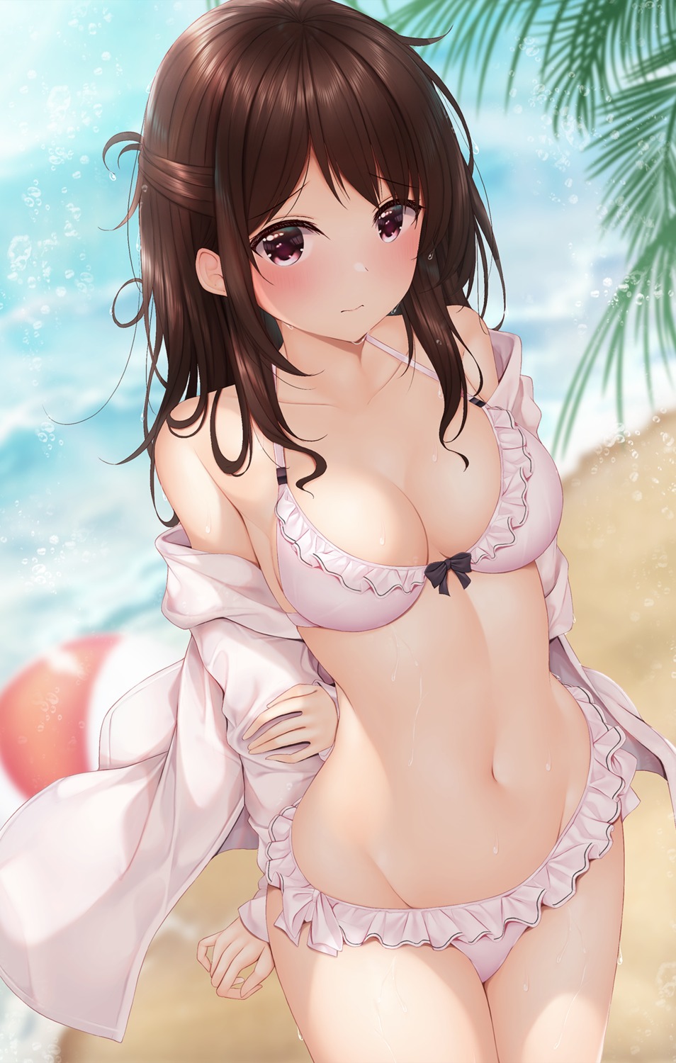 bikini minato_ojitan open_shirt swimsuits