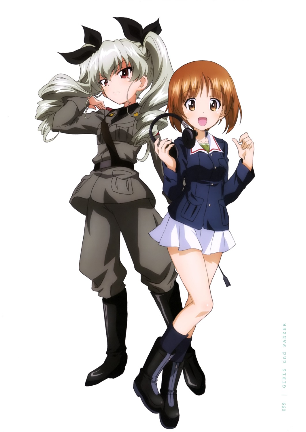 anchovy girls_und_panzer headphones nishizumi_miho uniform