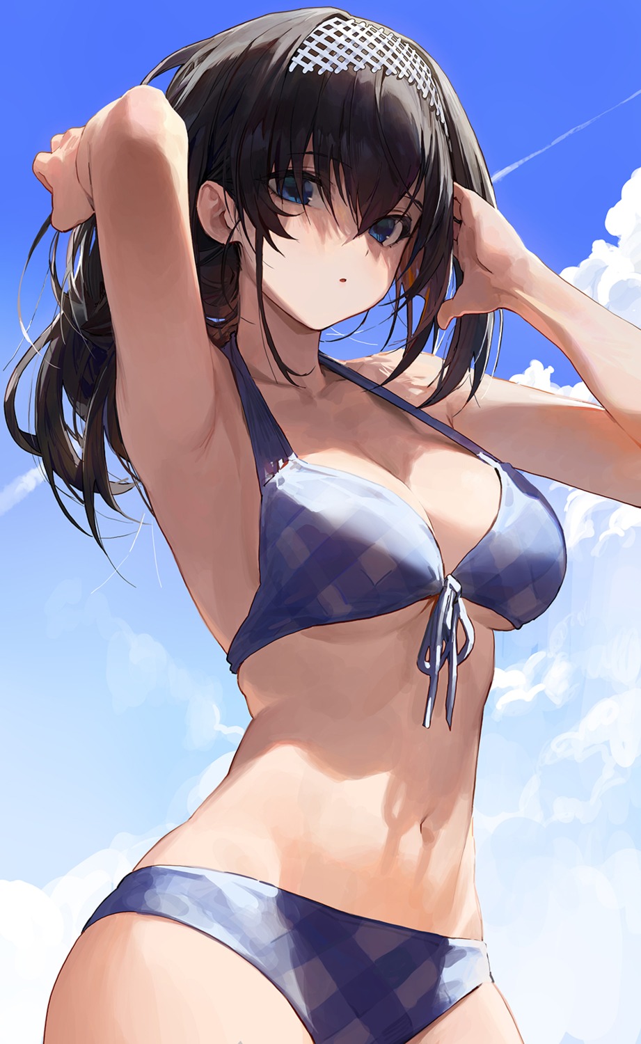 bikini cleavage modare sagisawa_fumika swimsuits the_idolm@ster the_idolm@ster_cinderella_girls