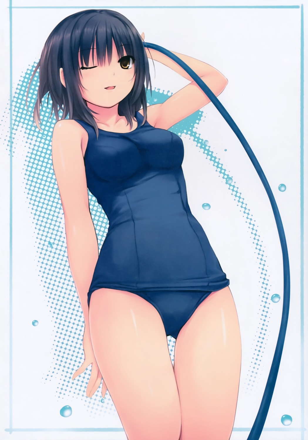 aoyama_sumika coffee-kizoku school_swimsuit swimsuits