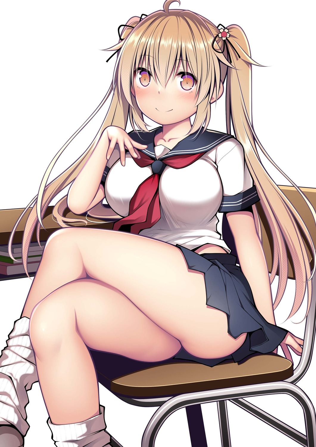 kantai_collection kuromayu murasame_(kancolle) seifuku skirt_lift