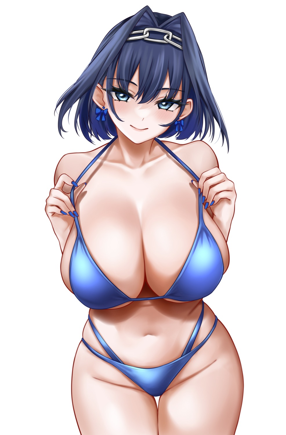 bikini hololive hololive_english ouro_kronii rain_(rain910) swimsuits undressing